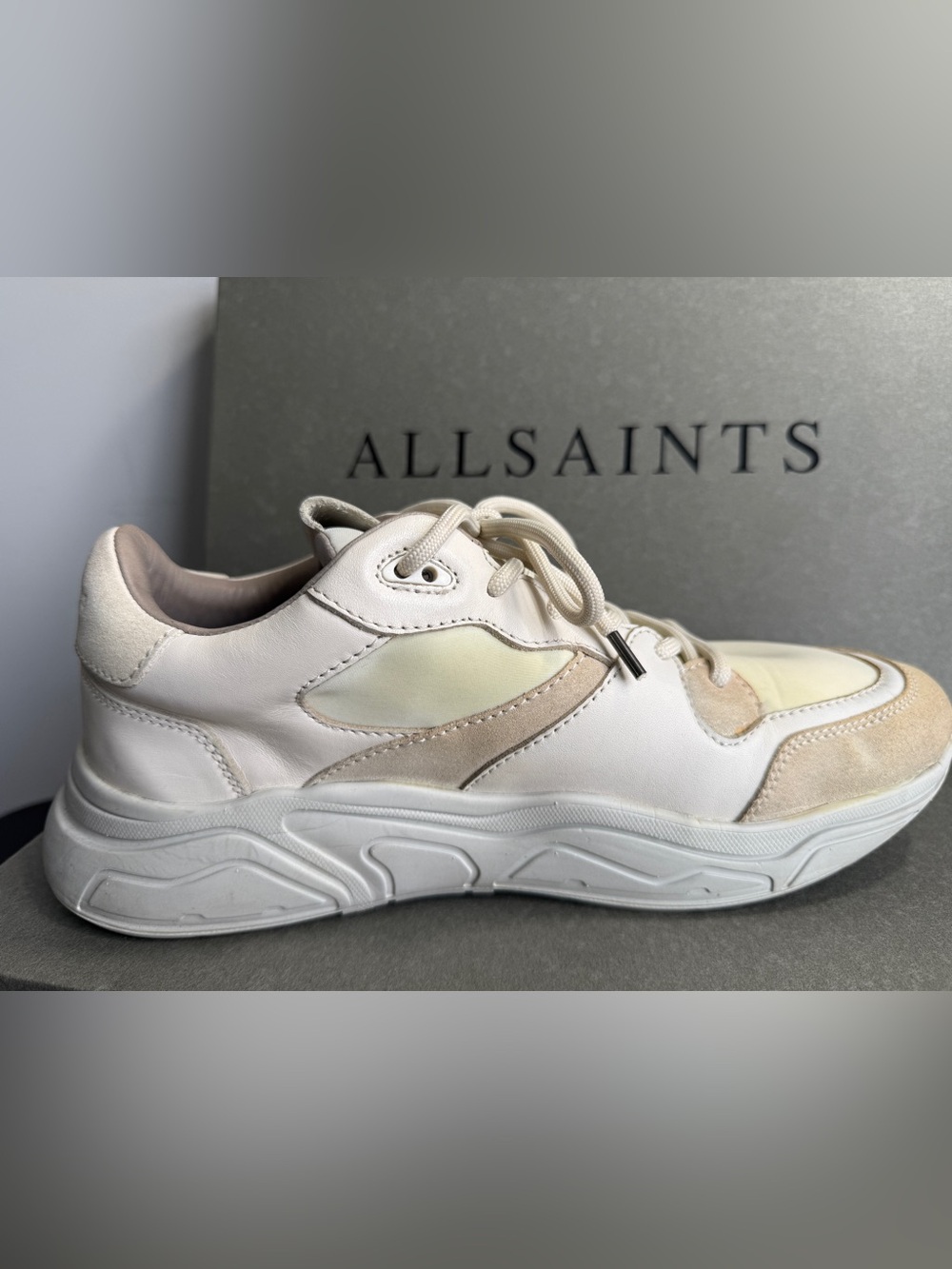 AllSaints VERGE RUNNER Leather Shoe - Picture 4 of 16